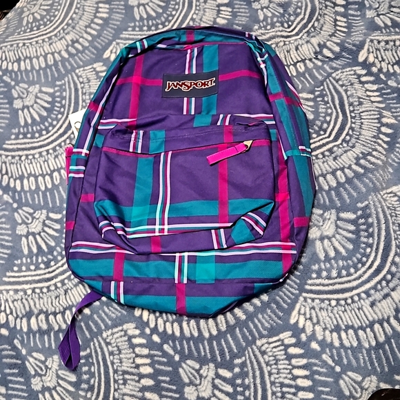 Jansport Bags Jansport Purple Plaid Backpack Poshmark